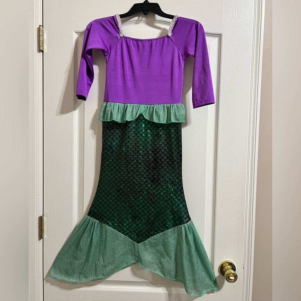 Purple and Green Mermaid Kids Costume - Picture 3 of 5